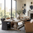 Extendable Gray Oak Dining Table | Living Essentials Monastery