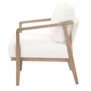 Oak Framed White Cushion Club Chair | Living Essentials Harbor