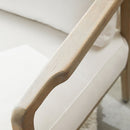 Oak Framed White Cushion Club Chair | Living Essentials Harbor