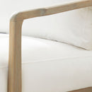 Oak Framed White Cushion Club Chair | Living Essentials Harbor