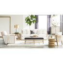 Oak Framed White Cushion Club Chair | Living Essentials Harbor
