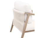 Oak Framed White Cushion Club Chair | Living Essentials Harbor