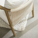Oak Framed White Cushion Club Chair | Living Essentials Harbor