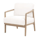 Oak Framed White Cushion Club Chair | Living Essentials Harbor