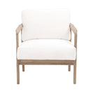 Oak Framed White Cushion Club Chair | Living Essentials Harbor