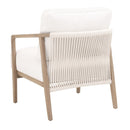 Oak Framed White Cushion Club Chair | Living Essentials Harbor