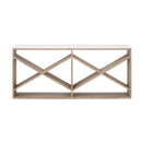 Crisscross Oak Console Table | Living Essentials Cellar