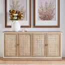 4-Door Woven Style Oak Sideboard | Living Essentials Weave