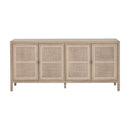 4-Door Gray Cane Media Sideboard | Living Essentials Carina