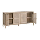 4-Door Gray Cane Media Sideboard | Living Essentials Carina