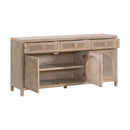 Smoked Gray Oak Media Sideboard | Living Essentials Cane