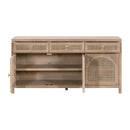 Smoked Gray Oak Media Sideboard | Living Essentials Cane