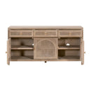 Smoked Gray Oak Media Sideboard | Living Essentials Cane