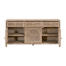 Smoked Gray Oak Media Sideboard | Living Essentials Cane