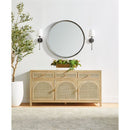 Smoked Gray Oak Media Sideboard | Living Essentials Cane