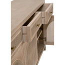 Smoked Gray Oak Media Sideboard | Living Essentials Cane