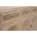 Smoked Gray Oak Media Sideboard | Living Essentials Cane