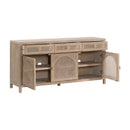 Smoked Gray Oak Media Sideboard | Living Essentials Cane