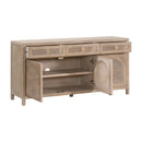 Smoked Gray Oak Media Sideboard | Living Essentials Cane
