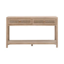 Gray Oak 2-Drawer Console Table | Living Essentials Cane