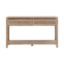 Gray Oak 2-Drawer Console Table | Living Essentials Cane