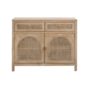 Smoked Gray Oak Media Cabinet | Living Essentials Cane