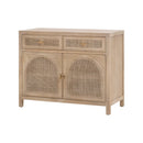 Smoked Gray Oak Media Cabinet | Living Essentials Cane
