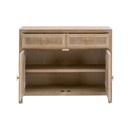 Smoked Gray Oak Media Cabinet | Living Essentials Cane