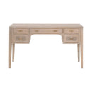 Gray Oak 5-Drawer Desk | Living Essentials Cane