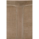 Gray Oak Round Coffee Table | Living Essentials Cane