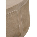 Gray Oak Round Coffee Table | Living Essentials Cane