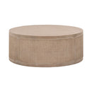Gray Oak Round Coffee Table | Living Essentials Cane