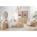 Gray Oak Round Coffee Table | Living Essentials Cane