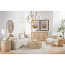 Gray Oak Round Coffee Table | Living Essentials Cane