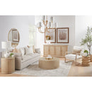 Gray Oak Round Coffee Table | Living Essentials Cane