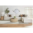 Gray Oak Round Coffee Table | Living Essentials Cane