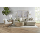 Gray Oak Round Coffee Table | Living Essentials Cane