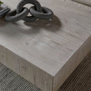 Whitewashed Pine Wood Coffee Table | Living Essentials Montauk
