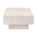 Whitewashed Pine Wood Coffee Table | Living Essentials Montauk
