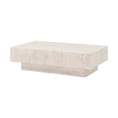 Whitewashed Pine Wood Coffee Table | Living Essentials Montauk