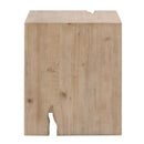 Natural Pine Wood End Table | Living Essentials Reed