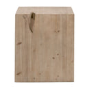 Natural Pine Wood End Table | Living Essentials Reed