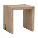 Natural Pine Wood End Table | Living Essentials Reed