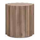 Fluted Pine End Table | Living Essentials Roma