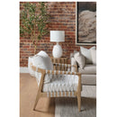 Fluted Pine End Table | Living Essentials Roma
