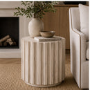 Fluted Pine End Table | Living Essentials Roma