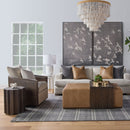 Fluted Pine Accent Table | Living Essentials Roma