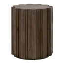 Fluted Pine Accent Table | Living Essentials Roma