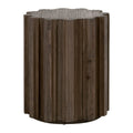 Fluted Pine Accent Table | Living Essentials Roma
