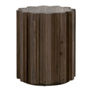 Fluted Pine Accent Table | Living Essentials Roma
